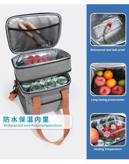 Chicca Double Layer Lunch Bag 12L