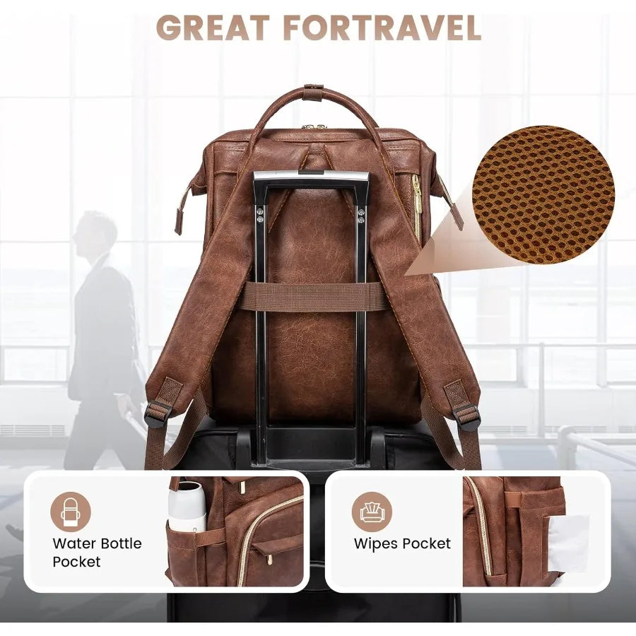 Lusso Leather Laptop Backpack 15.6"