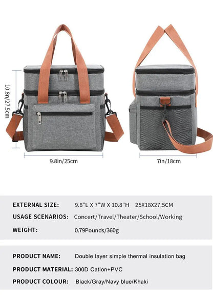 Chicca Double Layer Lunch Bag 12L