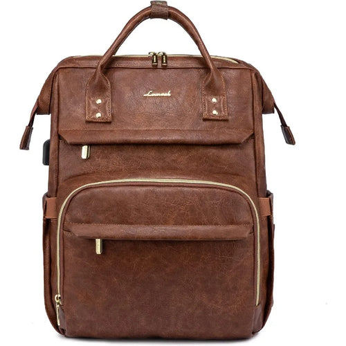 Lusso Leather Laptop Backpack 15.6"