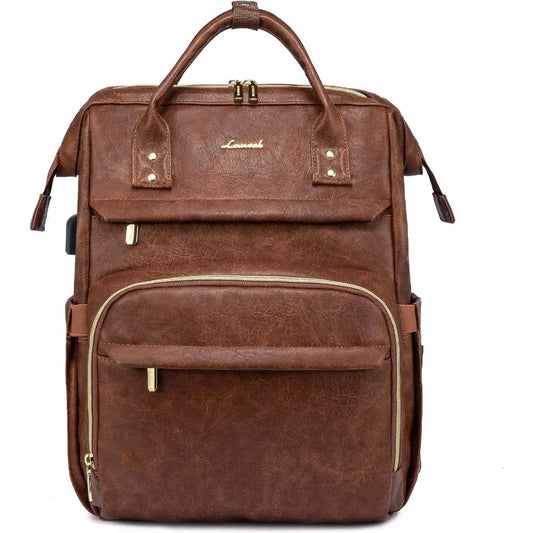 Lusso Leather Laptop Backpack 15.6"