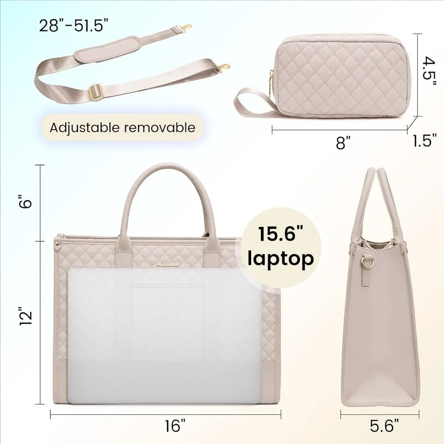 2pcs Comoda Laptop Tote 15.6"
