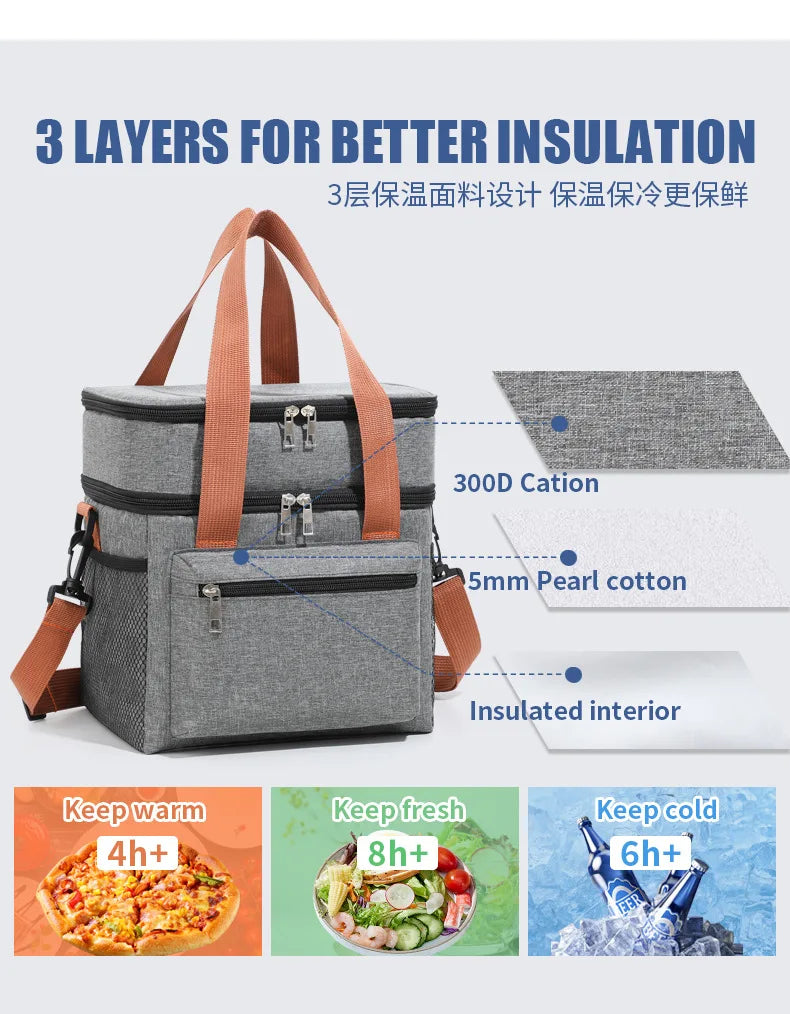 Chicca Double Layer Lunch Bag 12L