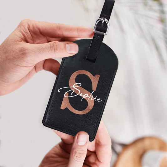 Personalized Monogram Leather Tag