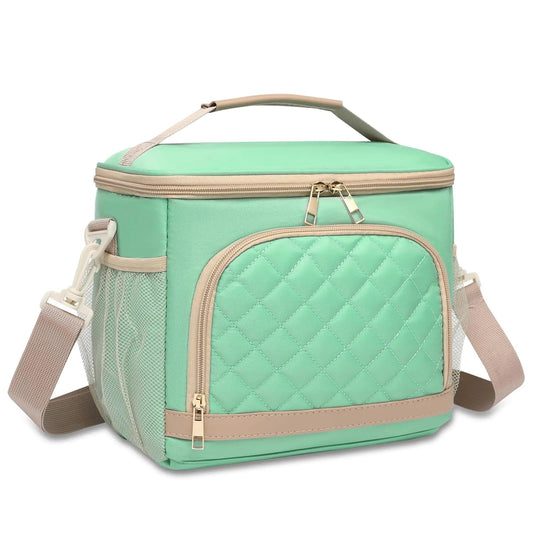 Quilted Lunch Bag w/ side pockets